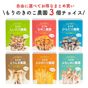 【お好み3個 選べてお得】きのこ栽培キット 農園3個チョイス（化粧箱付）｜キノコ栽培 きのこ栽培 しいたけ なめこ えりんぎ えのきたけ ぶなしめじ ひらたけ 家庭菜園 野菜 菌床 送料無料 きのこリウム