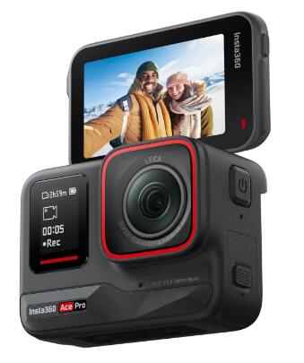 DroneKingdom ドローン王国の【セール！数量限定】Insta360 AcePro＋黒自撮り棒+保護ガラス+SD64GB+純正ミニケース+1/4マウントアダプター+おまけPro2収納ケース｜アングル2