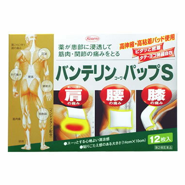 【第2類医薬品】　バンテリンコーワパップS 12枚　【興和株式会社】【セルフメディケーション税制対象】