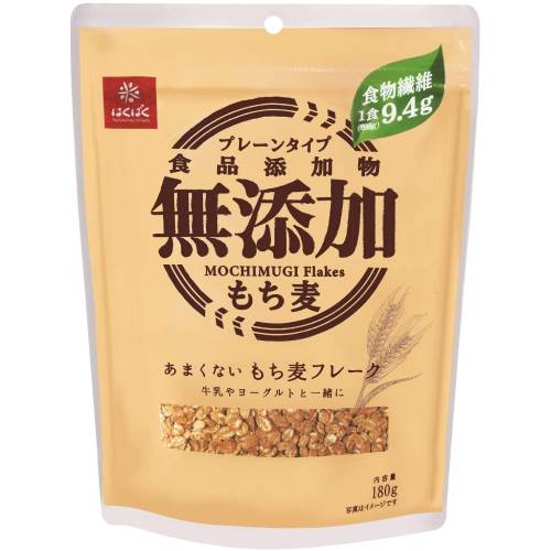 はくばく あまくないもち麦フレーク 180g【はくばく】【納期：1週間程度】＊