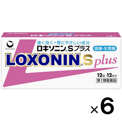 【第1類医薬品】ロキソニンSプラス 12錠×6個【第一三共ヘルスケア】【セルフメディケーション税制対象】【メール便送料無料】【※メール返信必須※】