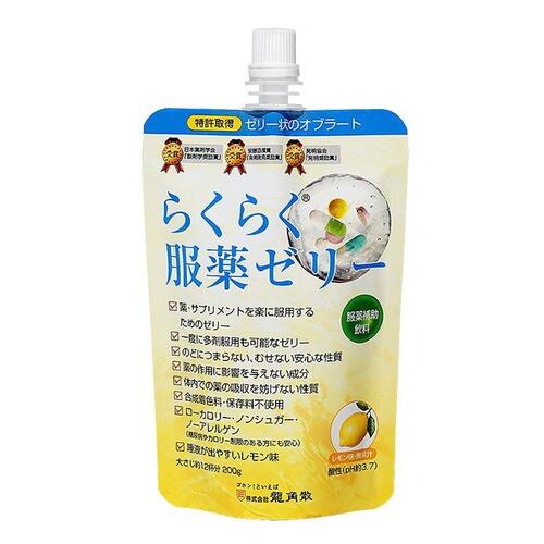 らくらく服薬ゼリー チアパック (レモン味) 200g【龍角散】＊