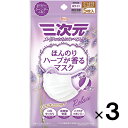 三次元マスク ほんのりハーブが香るマスク ラベンダーの香り 5枚入×3個