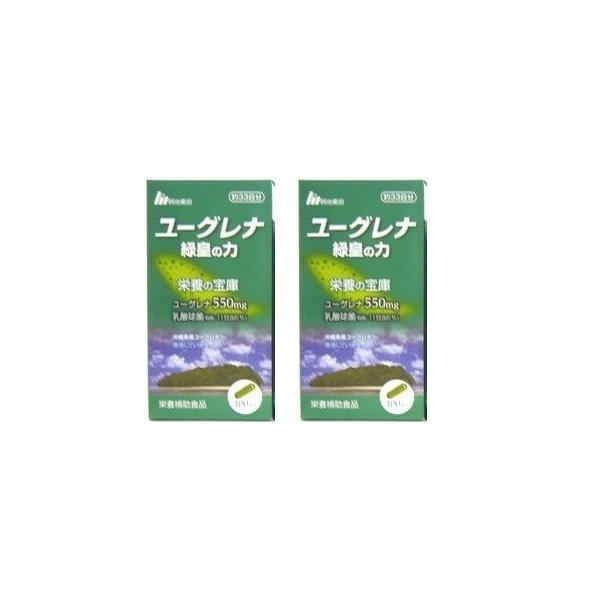 ユーグレナ緑皇の力　100粒　2個セットです。 ■お召し上がり方 食品として、1日に3粒程度を目安に水などでお召し上がりください。 食生活は、主食、主菜、副菜を基本に、食事のバランスを。 ■ご注意 アレルギーのある方は原材料を確認してください。 お体に異常を感じた場合は直ちに使用を中止してください。 食事療法中や治療中、妊娠・授乳中の方は医師に相談してください。 乳幼児の手の届かないところに保管してください。 開栓後は栓をしっかり閉めてお早めにお召し上がりください。 直射日光、高温多湿を避けて保存してください。 ■栄養成分表示 成　分〔1日目安量3粒 1,275mg当たり〕 エネルギー 3.9kcal たんぱく質 0.41g 脂質 0.11g 糖質 0.012g 食物繊維 0.65g ナトリウム 3.0mg ■主要成分表示 【主要成分表示】1日目安量3粒1,275mg当たり ユーグレナグラシリス　　　　　　　　　　550mg 乳酸球菌（殺菌）　　　　　　　　　　約1,000億個相当 ■原材料名 ユーグレナグラシリス、食物繊維（イヌリン）、ゼラチン、乳酸球菌（殺菌）、デキストリン、ステアリン酸Ca、紅花色素、クチナシ色素、（原材料の一部に乳、ゼラチンを含む） ■使用期限 医薬品につきましては使用期限まで1年以上あるものをお送りします ■広告文責 株式会社ヤナガワ薬局　Tel:045-945-1333 医薬販売に関する記載事項はこちらユーグレナは、いろいろな栄養素がバランスよく含まれ、体内に摂りこみやすい消化のよい天然由来素材です。 毎日の栄養補給にお役立てください。