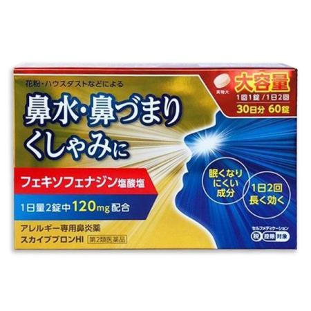 【第2類医薬品】 スカイブブロンHI 60錠 日野薬品工業 メール便対応商品 送料無料