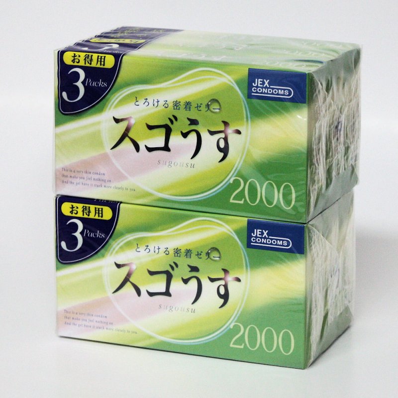 スゴうす 2000　12個入 3箱セット×2 　　ジェクス株式会社　ゼリアコート　ジェクス　＊安心の3重包装発送