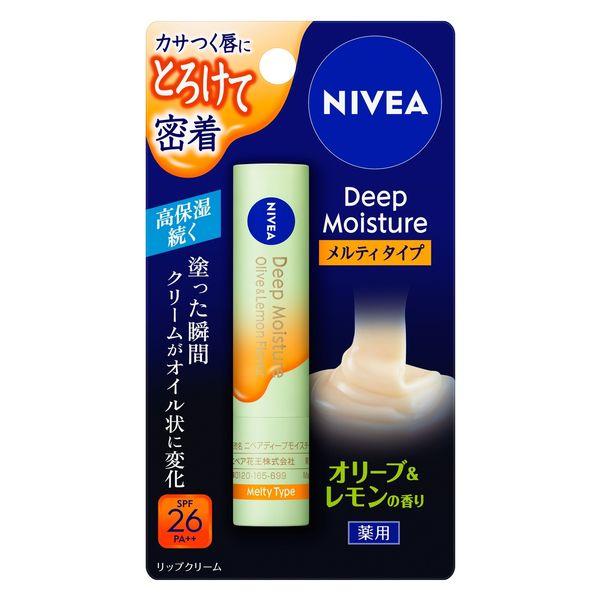 《花王》 ニベア ディープモイスチャーリップ メルティタイプ オリーブ＆レモンの香り 2.2g 【医薬部外品】 1