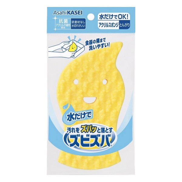 《旭化成》 ズビズバ 水だけでもOK アクリルスポンジ とんがり 1個