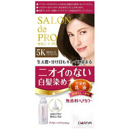 【医薬部外品】《ダリヤ》 サロンドプロ　無香料ヘアカラー早染め乳液　《5K 栗色がかったナチュラルブラウン》 白髪用