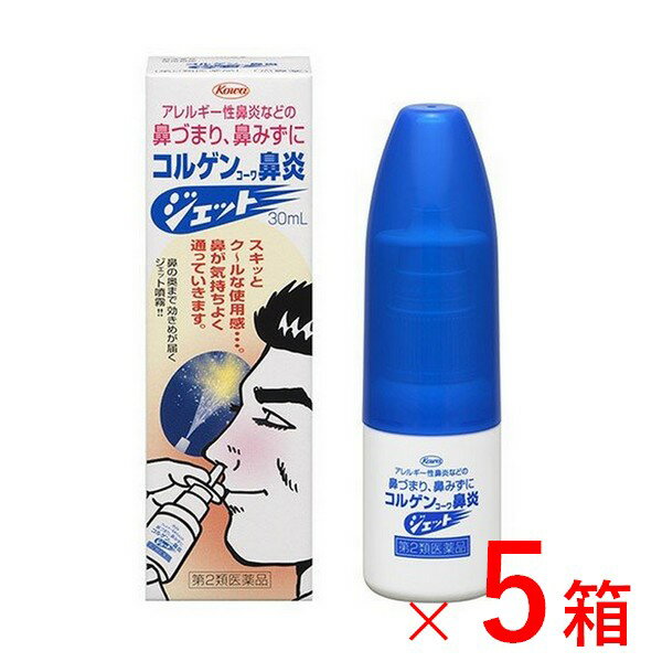 《興和》 コルゲンコーワ 鼻炎ジェット 30ml 【第2類医薬品】 (鼻炎用点鼻薬)　☆得々5箱セット☆