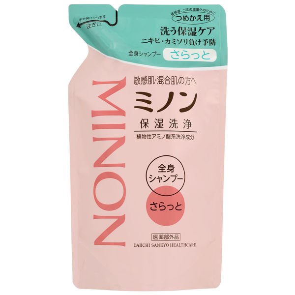 《第一三共》 ミノン全身シャンプー さらっとタイプ 380mL（つめかえ用）【医薬部外品】