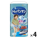 トレパンマン パンツ ブルー L（9kg〜14kg）男の子用 1ケース（34枚×4パック ） ユニ・チャーム