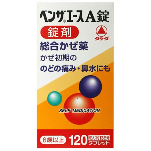 ◆商品説明◆ ●のどの痛み・ハレを抑えるトラネキサム酸と，柑橘類などに含まれるビタミンPの一種であるヘスペリジンを配合した総合かぜ薬です。 ●かぜの初期などによくみられる「のどの痛み」「鼻水」などによく効きます。 ●解熱鎮痛成分アセトアミノフェンをはじめ7種の成分がバランスよくはたらいて，かぜのいろいろな症状を緩和します。 ●服用しやすい淡黄色小型の錠剤で，ご家族（6歳以上）のみなさまで服用いただけます。 使用上の注意 ■してはいけないこと （守らないと現在の症状が悪化したり，副作用・事故が起こりやすくなる） 1．次の人は服用しないこと 　（1）本剤または本剤の成分によりアレルギー症状を起こしたことがある人。 　（2）本剤または他のかぜ薬，解熱鎮痛薬を服用してぜんそくを起こしたことがある人。 2．本剤を服用している間は，次のいずれの医薬品も使用しないこと 　他のかぜ薬，解熱鎮痛薬，鎮静薬，鎮咳去たん薬，抗ヒスタミン剤を含有する内服薬等（鼻炎用内服薬，乗り物酔い用薬，アレルギー用薬，催眠鎮静薬等），トラネキサム酸を含有する内服薬 3．服用後，乗り物または機械類の運転操作をしないこと 　（眠気等があらわれることがある。） 4．服用前後は飲酒しないこと 5．長期連用しないこと ■相談すること 1．次の人は服用前に医師，薬剤師または薬剤師に相談すること 　（1）医師または歯科医師の治療を受けている人。 　（2）妊婦または妊娠していると思われる人。 　（3）授乳中の人。 　（4）高齢者。 　（5）薬などによりアレルギー症状を起こしたことがある人。 　（6）次の症状のある人。 　　高熱，排尿困難 　（7）次の診断を受けた人。 　　心臓病，肝臓病，高血圧，腎臓病，胃・十二指腸潰瘍，緑内障，糖尿病，甲状腺機能障害，血栓のある人（脳血栓，心筋梗塞，血栓性静脈炎），血栓症を起こすおそれのある人 2．服用後，次の症状があらわれた場合は副作用の可能性があるので，直ちに服用を中止し，この文書を持って医師，薬剤師または薬剤師に相談すること ［関係部位：症状］ 皮膚：発疹・発赤，かゆみ 消化器：吐き気・嘔吐，食欲不振，胸やけ 精神神経系：めまい 呼吸器：息切れ，息苦しさ 泌尿器：排尿困難 その他：過度の体温低下 　まれに次の重篤な症状が起こることがある。その場合は直ちに医師の診療を受けること。 ［症状の名称：症状］ ショック（アナフィラキシー）：服用後すぐに，皮膚のかゆみ，じんましん，声のかすれ，くしゃみ，のどのかゆみ，息苦しさ，動悸，意識の混濁等があらわれる。 皮膚粘膜眼症候群（スティーブンス・ジョンソン症候群）：高熱，目の充血，目やに，唇のただれ，のどの痛み，皮膚の広範囲の発疹・発赤，赤くなった皮膚上に小さなブツブツ（小膿疱）が出る，全身がだるい，食欲がない等が持続したり，急激に悪化する。 中毒性表皮壊死融解症：高熱，目の充血，目やに，唇のただれ，のどの痛み，皮膚の広範囲の発疹・発赤，赤くなった皮膚上に小さなブツブツ（小膿疱）が出る，全身がだるい，食欲がない等が持続したり，急激に悪化する。 急性汎発性発疹性膿疱症：高熱，目の充血，目やに，唇のただれ，のどの痛み，皮膚の広範囲の発疹・発赤，赤くなった皮膚上に小さなブツブツ（小膿疱）が出る，全身がだるい，食欲がない等が持続したり，急激に悪化する。 肝機能障害：発熱，かゆみ，発疹，黄疸（皮膚や白目が黄色くなる），褐色尿，全身のだるさ，食欲不振等があらわれる。 腎障害：発熱，発疹，全身のむくみ，全身のだるさ，関節痛（節々が痛む），下痢等があらわれる。 間質性肺炎：階段を上ったり，少し無理をしたりすると息切れがする・息苦しくなる，空せき，発熱等がみられ，これらが急にあらわれたり，持続したりする。 ぜんそく：息をするときゼーゼー，ヒューヒューと鳴る，息苦しい等があらわれる。 再生不良性貧血：青あざ，鼻血，歯ぐきの出血，発熱，皮膚や粘膜が青白くみえる，疲労感，動悸，息切れ，気分が悪くなりくらっとする，血尿等があらわれる。 無顆粒球症：突然の高熱，さむけ，のどの痛み等があらわれる。 3．服用後，次の症状があらわれることがあるので，このような症状の持続または増強が見られた場合には，服用を中止し，この文書を持って医師，薬剤師または薬剤師に相談すること 　下痢，口の渇き，眠気 4．5〜6回服用しても症状がよくならない場合は服用を中止し，この文書を持って医師，薬剤師または薬剤師に相談すること 効能・効果 かぜの諸症状（のどの痛み，鼻水，鼻づまり，くしゃみ，悪寒，発熱，頭痛，せき，たん，関節の痛み，筋肉の痛み）の緩和 用法・用量 次の量を，食後なるべく30分以内に，水またはお湯で，かまずに服用すること。 ［年齢：1回量：1日服用回数］ 15歳以上：3錠：3回 11歳〜14歳：2錠：3回 6歳〜10歳：1錠：3回 6歳未満：服用しないこと 用法関連注意 （1）小児に服用させる場合には，保護者の指導監督のもとに服用させること。 （2）用法・用量を厳守すること。 成分分量 9錠中 アセトアミノフェン 900mg d-クロルフェニラミンマレイン酸塩 3.5mg デキストロメトルファン臭化水素酸塩水和物 48mg dl-メチルエフェドリン塩酸塩 60mg 無水カフェイン 75mg ヘスペリジン 60mg トラネキサム酸 420mg 添加物 ヒドロキシプロピルセルロース，無水ケイ酸，セルロース，クロスカルメロースナトリウム(クロスCMC-Na)，ステアリン酸マグネシウム，トウモロコシデンプン 保管及び取扱い上の注意 （1）直射日光の当たらない湿気の少ない涼しい所に密栓して保管すること。 （2）小児の手の届かない所に保管すること。 （3）他の容器に入れ替えないこと（誤用の原因になったり品質が変わる）。 （4）ビンの中の詰め物は，フタをあけた後はすてること（詰め物を再びビンに入れると湿気を含み品質が変わるもとになる。詰め物は，輸送中に錠剤が破損するのを防止するためのものである）。 （5）服用のつどビンのフタをしっかりしめること（吸湿し品質が変わる）。 （6）使用期限を過ぎた製品は服用しないこと。 （7）箱とビンの「開封年月日」記入欄に，ビンを開封した日付を記入すること。 （8）一度開封した後は，品質保持の点から開封日より6ヵ月以内を目安になるべくすみやかに服用すること。 規格詳細 【指定第2類医薬品】 発売元 武田薬品工業株式会社 広告文責 (株)せいき　薬剤師　大黒　貴和　0721-50-0232　日本製 製造・取扱中止の場合はキャンセル処理をさせて頂く場合がございます。 パッケージデザイン等は予告なく変更されることがあります。予めご了承下さい。