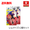 在庫処分 送料無料 2個セット メディキュット マグネフローソックス ブラック 黒色 ロング L-LLサイズ×2個セット 磁気で血行を良くしてむくみ改善(4)