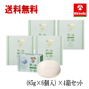 送料無料 4個セット 薬師堂 ソンバーユ 馬油石鹸 （85g×6個入り）ヒノキの香り ×4箱セット 