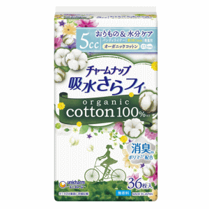 ユニ・チャーム チャームナップ 吸水さらフィ オーガニックコットン 無香料 5cc 36枚入