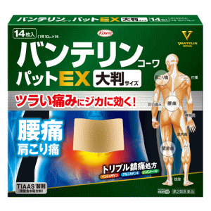 【第2類医薬品】興和 バンテリンコーワパットEX 大判サイズ 14枚 ★セルフメディケーション税制対象商品