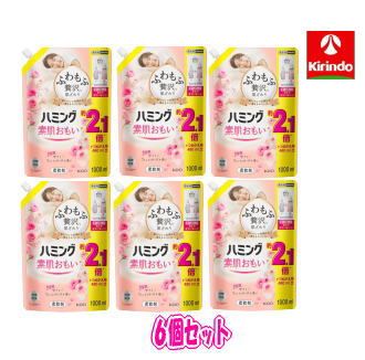 【1ケース販売】 送料無料 【6個セット】花王 ハミング フレッシュローズ スパウトパウチ 1000ml