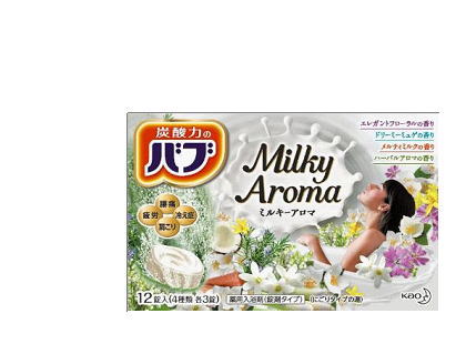 【医薬部外品】花王 バブ 入浴剤 ミルキーアロマ 12錠入(4種類 各3錠) 【医薬部外品】花王 バブ 入浴剤 ミルキーアロマ 12錠入(4種類 各3錠)