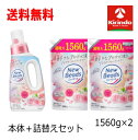 送料無料 本体1+詰替えBセット 花王 ニュービーズ ローズ&マグノリアの香り 本体 690g×1個+詰替1560g×2個セット衣料洗剤 洗濯洗剤