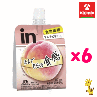 6個セット 森永製菓 inゼリー フルーツ食感 もも味 150g×6個 軽減税率対象商品