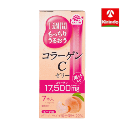 アース製薬 1週間もっちりうるおうコラーゲンCゼリーピーチ味7本 (10gx7本入り)×1個 軽減税率対象商品 アース製薬 1週間もっちりうるおうコラーゲンCゼリーピーチ味7本 (10gx7本入り)×1個 軽減税率対象商品
