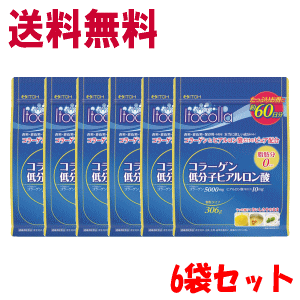 送料無料 【 6袋セット】イトコラ コラーゲン低分子ヒアルロン酸 60日 (306g) 入×6袋セット※軽減税率対象