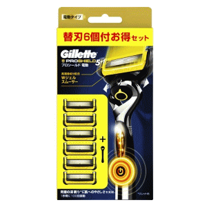 送料無料 P&G ジレット プロシールド 電動 フレックスボール搭載 本体+替刃6個付き 送料無料 P&G ジレット プロシールド 電動 フレックスボール搭載 本体+替刃6個付き
