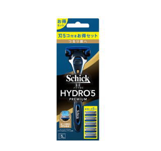 Schick（シック）ハイドロ5 プレミアム つるり肌へ コンボパック ホルダー 本体（刃付き）＋替刃4コ