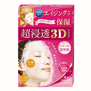クラシエ フェイスマスク・フェイスパック クラシエ 肌美精 うるおい浸透マスク 3Dエイジング保湿 4枚入