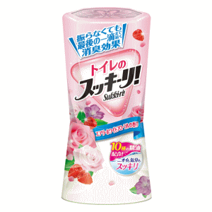 アース製薬 トイレのスッキーリ！ エアリーホワイトフローラル 400ml ※パッケージリニューアルに伴い画像と異なるパッケージの場合がございます。ご了承下さいませ。