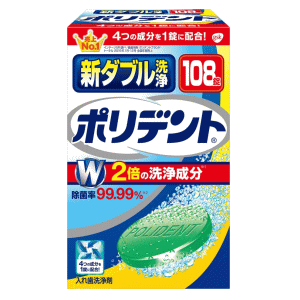 グラクソ・スミスクライン 新ダブル洗浄ポリデント 108錠入