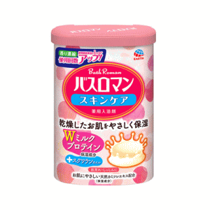 楽天ドラッグキリン楽天市場店アース製薬 バスロマン スキンケア Wミルクプロテイン 600g 【医薬部外品】