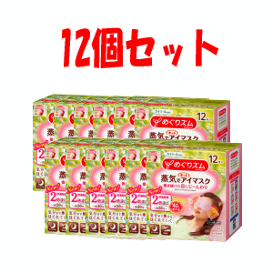 【ポイント10倍 ※3/11の深夜2時迄】【12個セット】花王めぐりズム 蒸気でホットアイマスク カモミールの香り 12枚入×12