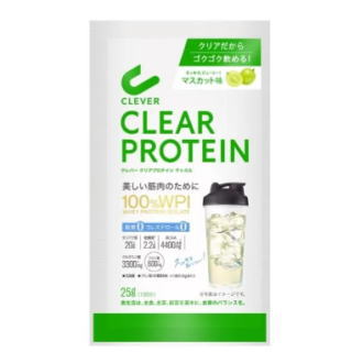 クレバー マッスル クリアプロテイン マスカット味 トライアル1回分 25g【軽減税率対象商品】 クレバー マッスル クリアプロテイン マスカット味 トライアル1回分 25g【軽減税率対象商品】