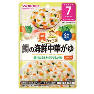 和光堂 具たっぷりグーグーキッチン 鯛の海鮮中華がゆ 80g 7か月頃から 【軽減税率対象商品】 和光堂 具たっぷりグーグーキッチン 鯛の海鮮中華がゆ 80g 7か月頃から 【軽減税率対象商品】