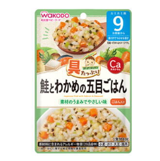和光堂 具たっぷりグーグーキッチン 鮭とわかめの五目ごはん 80g 9か月頃から 【軽減税率対象商品】 和光堂 具たっぷりグーグーキッチン 鮭とわかめの五目ごはん 80g 9か月頃から 【軽減税率対象商品】