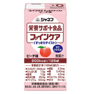 キユーピー ジャネフ 栄養サポート食品 ファインケア すっきりテイスト ピーチ味 125ml 【栄養機能食品】※軽減税率対象