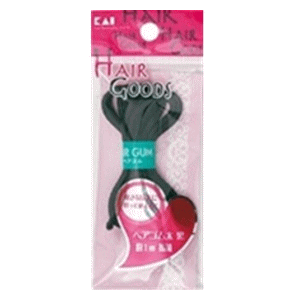 貝印 ヘアゴム 太 黒 約1m