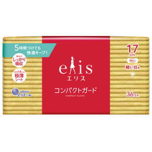 大王製紙 エリス コンパクトガード（軽い日用）羽なし 17cm 36コ入
