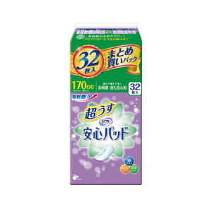 リブドゥ リフレ 超うす安心パッド 長時間・夜も安心用 170cc まとめ買いパック 32枚入