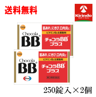 楽天ドラッグキリン楽天市場店母の日感謝セール 即日出荷 あす楽 送料無料 2個セット【第3類医薬品】チョコラBBプラス 250錠入×2個 肌荒れ にきび 口内炎 ビタミン