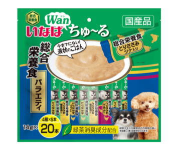 いなばペットフード いなばちゅ～る 総合栄養食 バラエティ 20本入り（4種×5本） 14G×20本