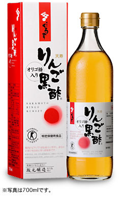 坂元醸造天寿りんご黒酢 　700ml×12本（特定保健用食品）【▲C】