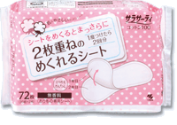 【本日楽天ポイント5倍相当】小林製薬　サラサーティコットン100 2枚重ねのめくれるシート　36組（72枚）【RCP】【北海道・沖縄は別途送料必要】