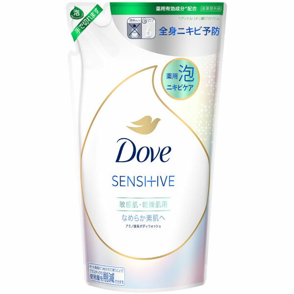 【送料無料】ユニリーバ・ジャパン株式会社 薬用　ダヴ　ニキビケア泡ボディウォッシュ　なめらか素肌　つめかえ用【医薬部外品】 430g【RCP】【△】