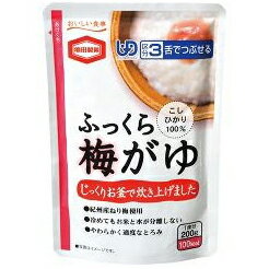 ■製品特徴 普通のおかゆより、やわらかく、べたつきにくく仕上げた『ふっくらおかゆ』です。 舌でつぶせるやわらかさと適度なとろみ。 やわらかく適度なとろみがついているので、どなたにも食べやすいおかゆです。 水とお米が分離しない。 冷めても水とお米が分離しないので、口の中でべたつかず、なめらかで食べやすい食感です。 コシヒカリを100％使用し、お米のおいしさにこだわりました。当社独自の二度炊き製法で、お米の粒感を残しながら、ふっくらやわらかく仕上げました。 非常時、温めなくてもおいしい。 賞味期間が24か月と長く、非常食として最適です。温めなくても、おいしくお召し上がりいただけます。 ■原材料 米（国産内）、ねり梅、増粘多糖類 ■栄養成分表示　1袋200g当たり エネルギー・・・100kcaL たんぱく質・・・16g 脂質・・・0.2g 炭水化物・・・23g ナトリウム・・・400mg ■使用方法 ＜調理方法＞ ○湯せんで温める場合 袋の封を切らずにそのまま沸騰したお湯に入れ、約4分加熱してからお召し上がりください。 ○電子レンジで温める場合 開封後耐熱容器に移しラップをかけて約1分20秒加熱してからお召し上がりください。 ※電子レンジの機種、ワット数により加熱時間が異なる場合がありますので加減してください。 加熱せず、このままでもお召し上がりいただけます。 ねり梅とおかゆを混ぜ合わせてからお召し上がりください。 【お問い合わせ先】 こちらの商品につきましては、当店(ドラッグピュア）または下記へお願いします。 亀田製菓株式会社 電話：0120-24-8880 広告文責：株式会社ドラッグピュア 作成：201712SN 神戸市北区鈴蘭台北町1丁目1-11-103 TEL:0120-093-849 製造販売：亀田製菓株式会社 区分：食品・日本製 ■ 関連商品 亀田製菓　お取扱い商品