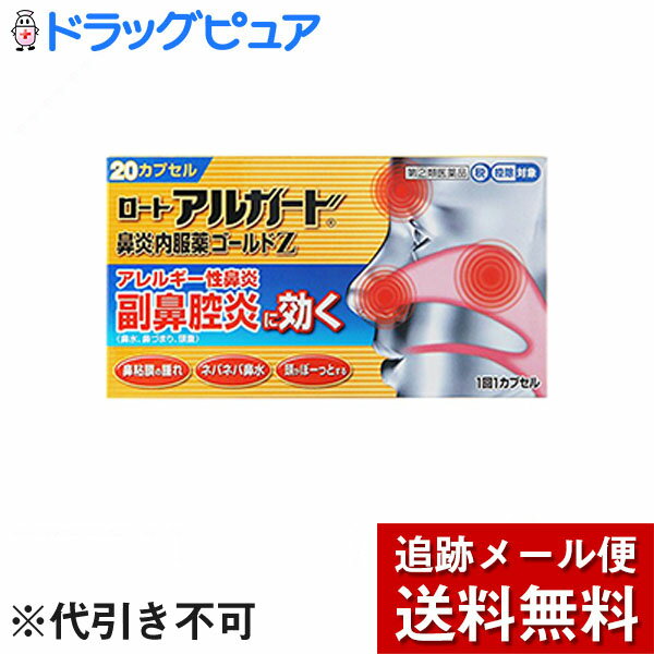 【第(2)類医薬品】【メール便で送料無料 ※定形外発送の場合あり】ロート製薬株式会社　ロートアルガード鼻炎内服薬ゴールドZ　20カプセル入＜アレルギー性鼻炎・副鼻腔炎＞【セルフメディケーション対象】【厚労省濫用指定】