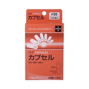 【HFカプセル 00号の商品詳細】 ●にがいもの、におうものを飲みやすく ●粉末・顆粒を飲む時 ●液体を飲む時 ●苦いもの、におうものを飲む時 ※この製品は、中身が入っていない透明のカプセルです。 【基準内容量／1カプセル】 0.5g(00号) 【原材料】 ゼラチン 【保存方法】 ・高温の場所、湿気の多い場所、直射日光の当たる場所には保存しないでください。 【使用上の注意】 ・カプセルのキャップとボディを離し、ボディのみに入れてご使用ください。 ・ご使用に際しては手指を清潔にして、液体をご使用の際は直前にすばやく入れてお飲みください。 ・小児の手の届かない所に保管してください。開封後は袋のチャックをしっかり押して閉めてください。 ◆HFカプセル 00号 【お問い合わせ先】 こちらの商品につきましての質問や相談につきましては、 当店（ドラッグピュア）または下記へお願いします。 有限会社松屋 537-0013 大阪府大阪市東成区大今里南6-17-10 06-6971-0346 広告文責：株式会社ドラッグピュア 作成：201809MK 神戸市北区鈴蘭台北町1丁目1-11-103 TEL:0120-093-849 製造販売元：有限会社松屋 区分：補助食品 ■ 関連商品 松屋 お取扱い商品 カプセル シリーズ