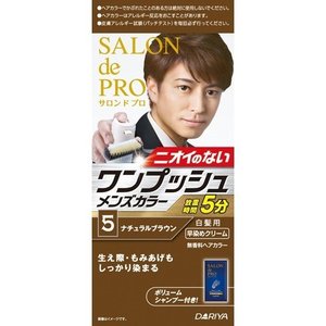 【本日楽天ポイント5倍相当】【医薬部外品】株式会社ダリヤサロンドプロ ワンプッシュメンズヘアカラー 5 ナチュラルブラウン ( 1セット )＜簡単・快適！ニオイのない男の白髪染め＞【北海道・沖縄は別途送料必要】